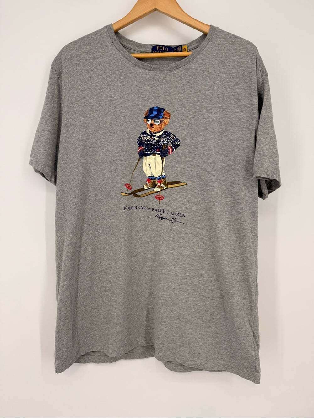 Polo Ralph Lauren Gray Polo Bear Ski Graphic Tee